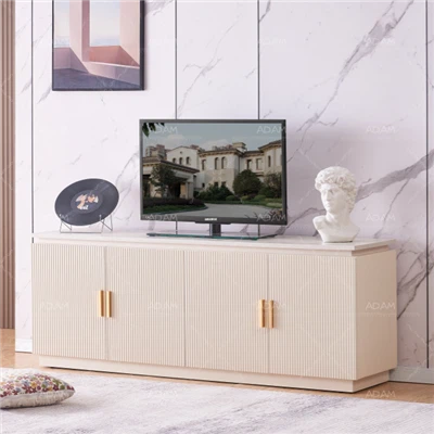 白いベニアのテレビスタンド