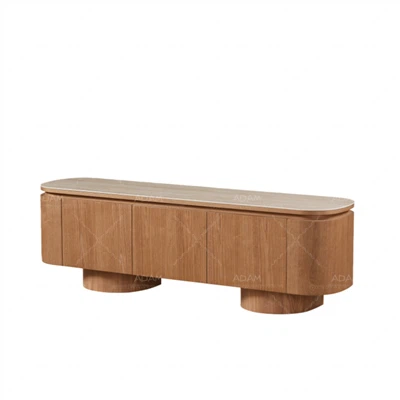 セラミックアッシュベニヤテレビスタンド